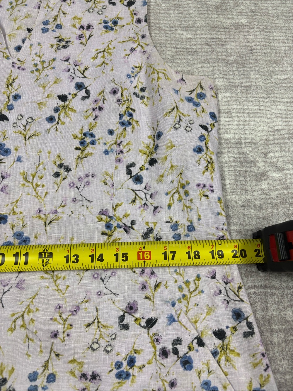 J. Jill Womens Love Linen Sleeveless Floral Jumper Dress Size S Lavender Summer - Picture 6 of 11